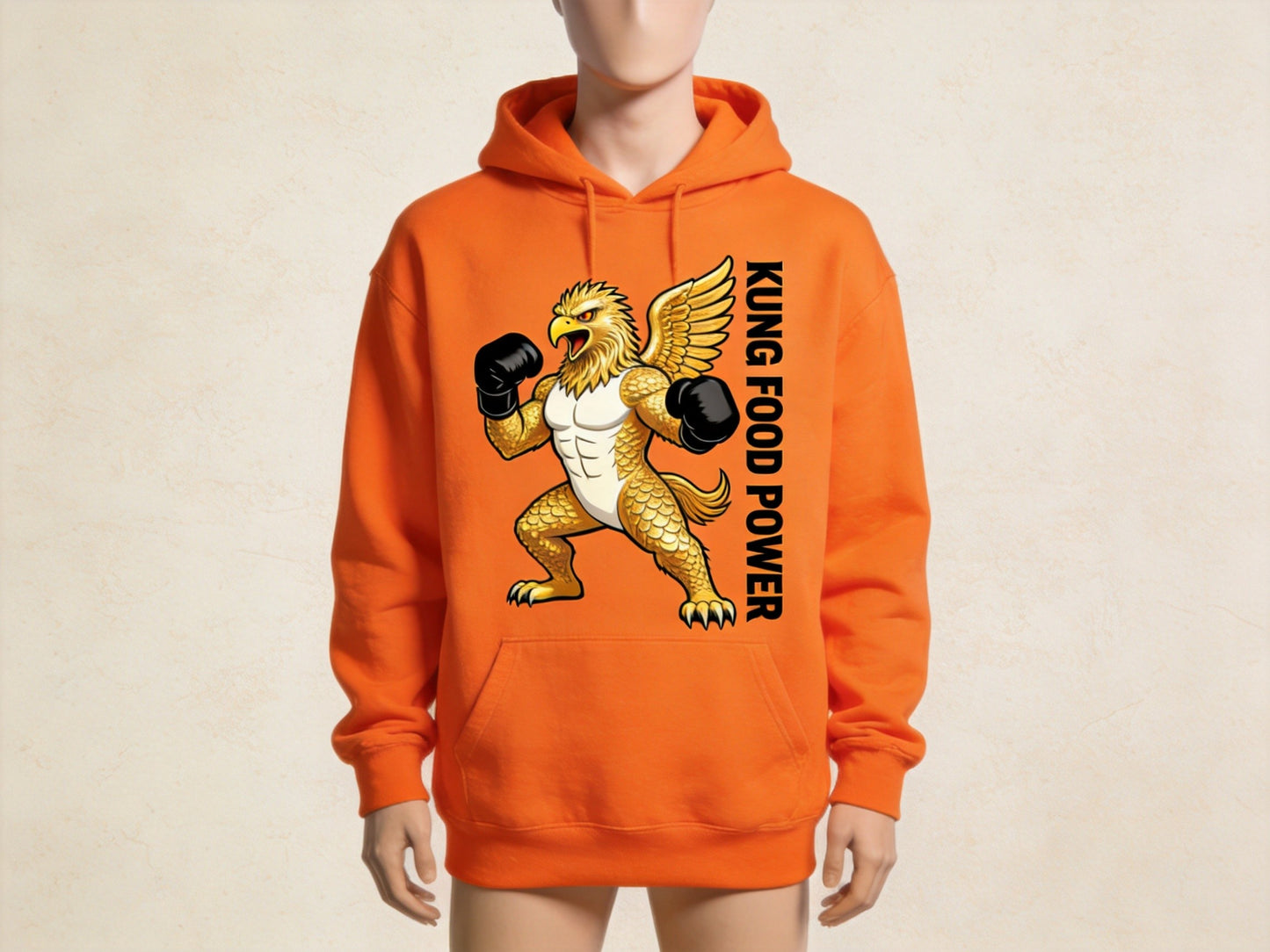 Mexico golden eagle kung fu hoodie streetwear - unisex pullover front view