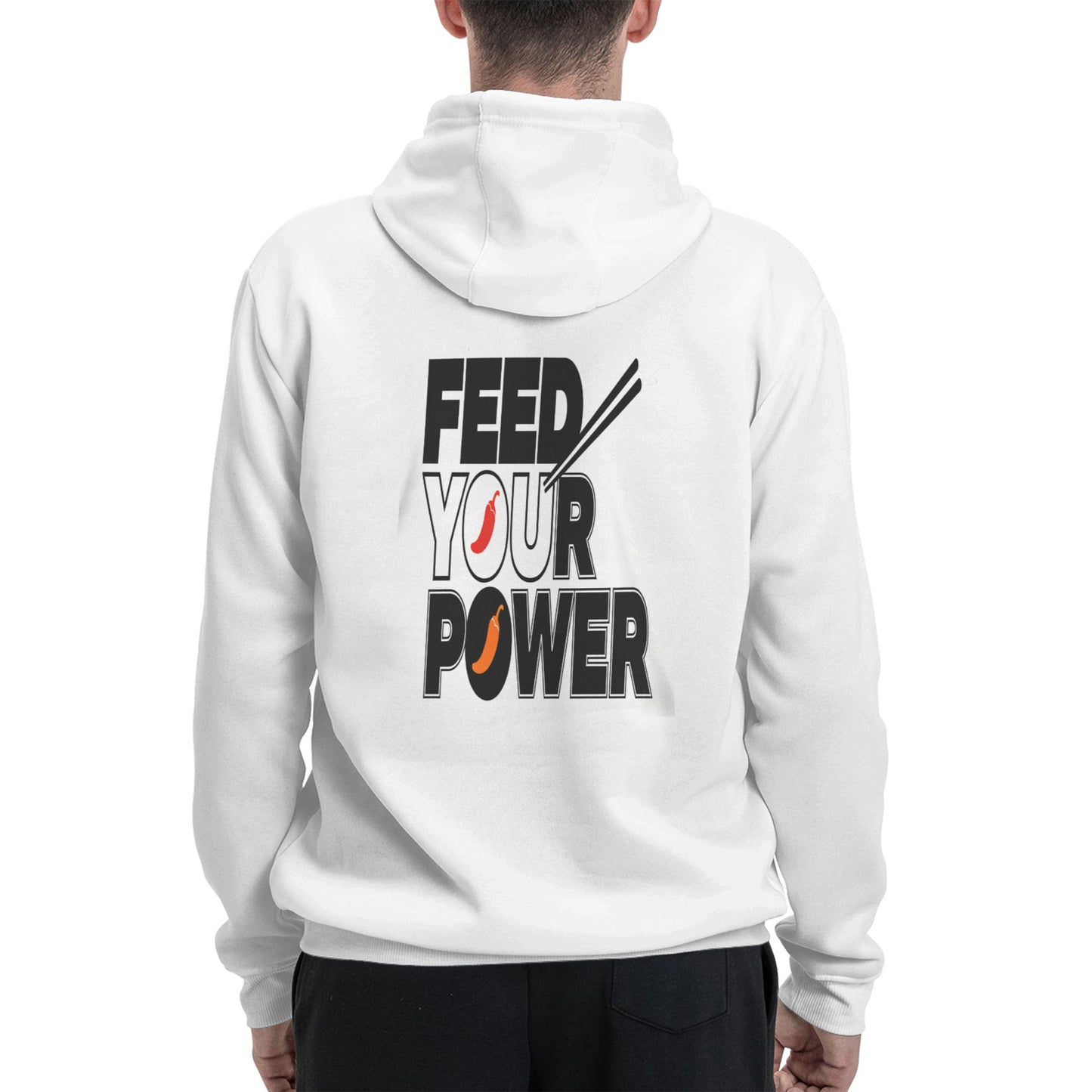 KUNG FOOD POWER Hoodie - White with Kung Fu Cat Design | 2026 World Cup Streetwear