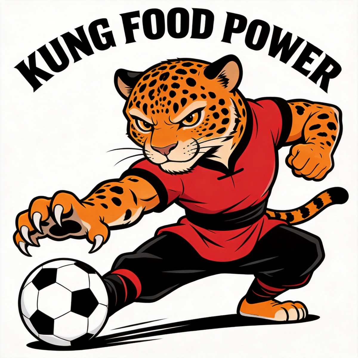 Brazil jaguar kung fu artwork - Brazilian cultural streetwear graphic design detail