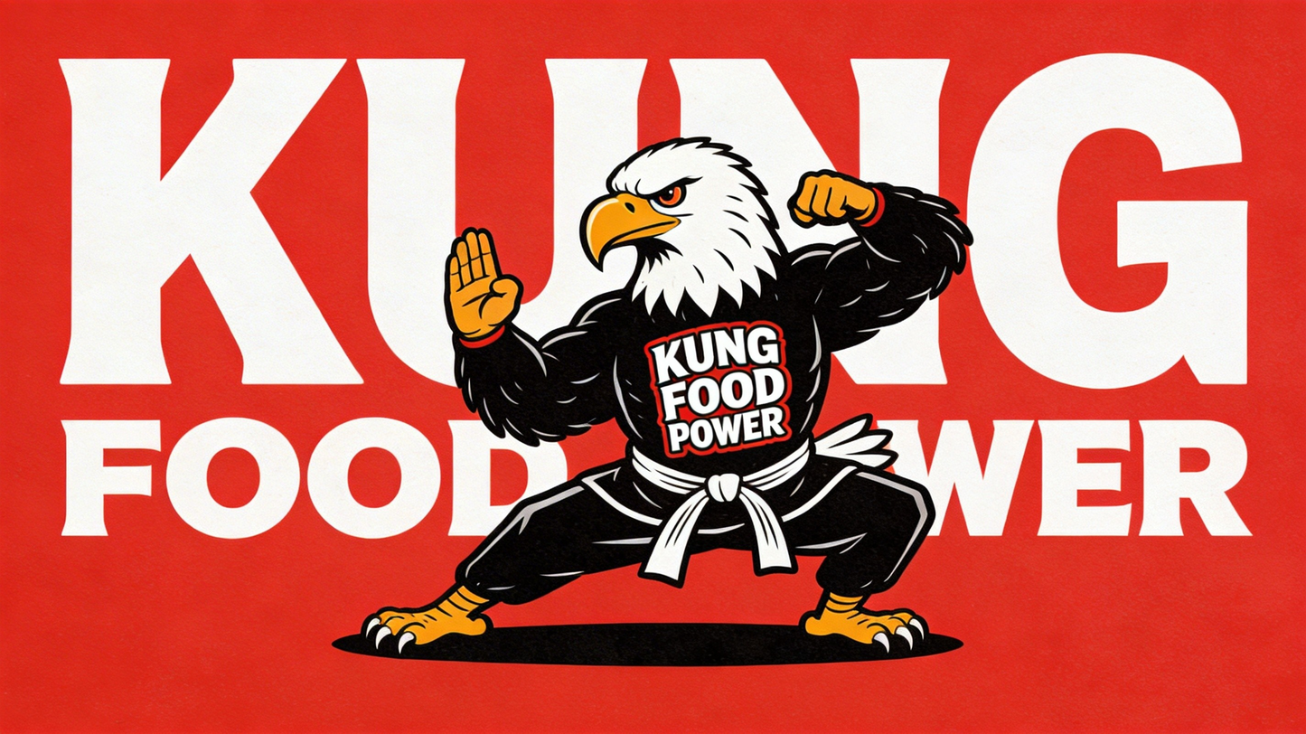 USA bald eagle kung fu artwork - American cultural streetwear graphic design detail