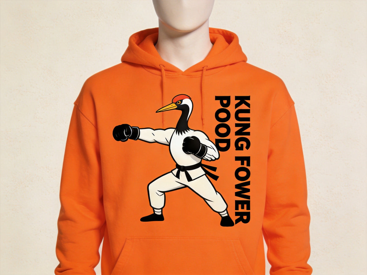 Japan crane kung fu hoodie streetwear - unisex pullover front view